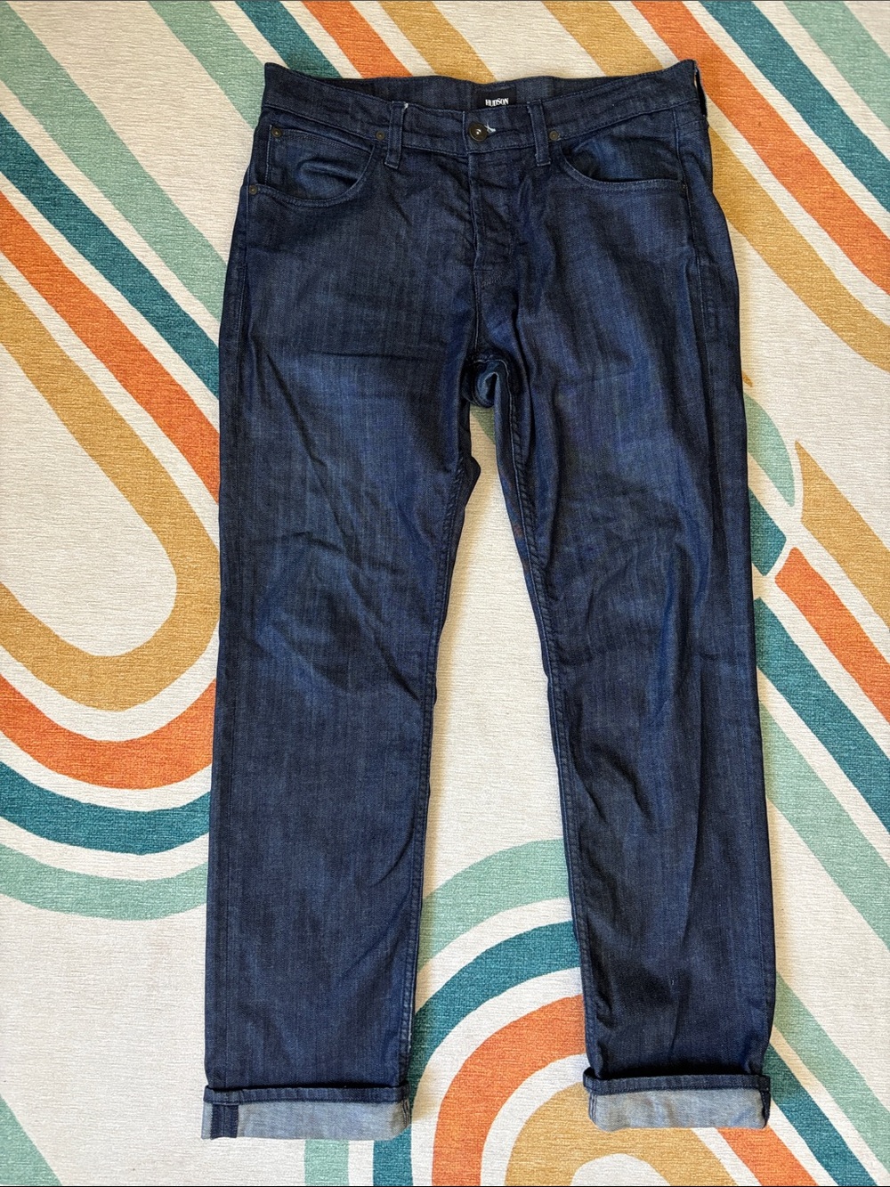 Hudson Jeans Men's Straight Dark Indigo Denim